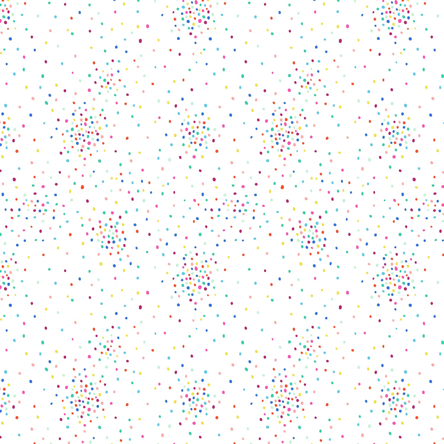 Miniature Minis Dapple Dots Quilt Fabric - Dots in Celebration (Multi)/White - RJ1705-CW14