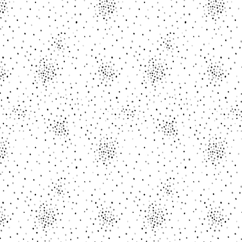 Miniature Minis Dapple Dots Quilt Fabric - Dots in Gray/White - RJ1705-GY17