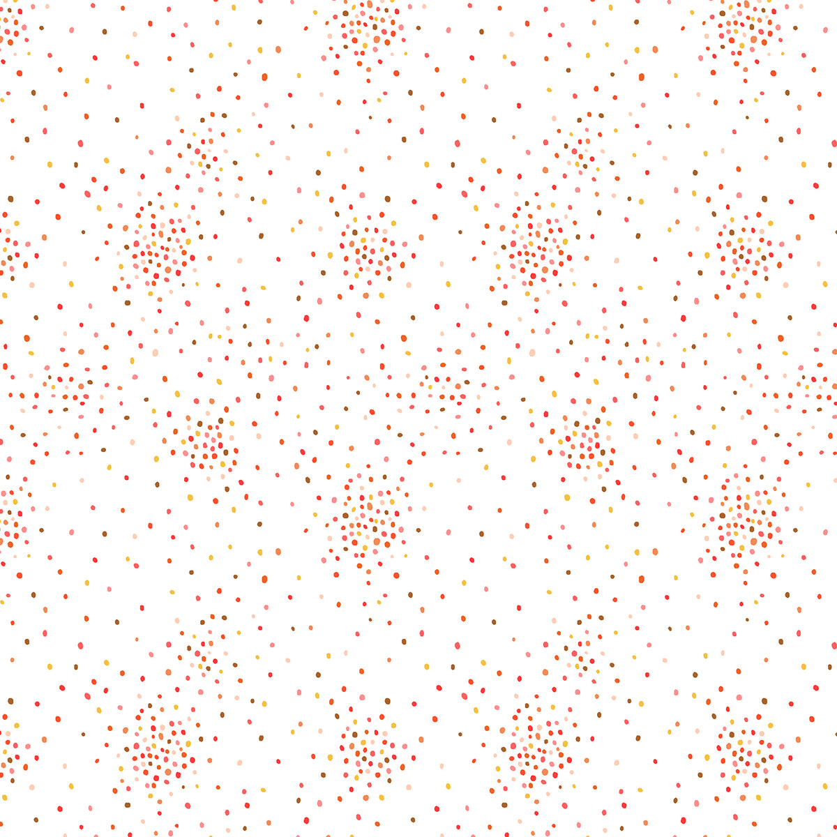 Miniature Minis Dapple Dots Quilt Fabric - Dots in Orange/White - RJ1705-OW4