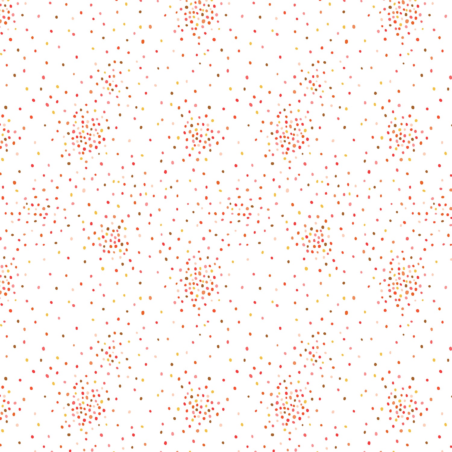 Miniature Minis Dapple Dots Quilt Fabric - Dots in Orange/White - RJ1705-OW4