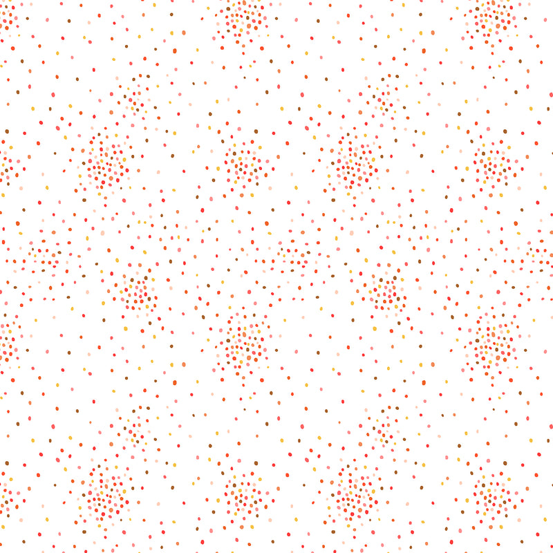 Miniature Minis Dapple Dots Quilt Fabric - Dots in Orange/White - RJ1705-OW4