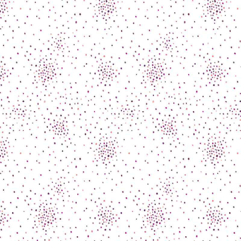 Miniature Minis Dapple Dots Quilt Fabric - Dots in Purple/White - RJ1705-PW2