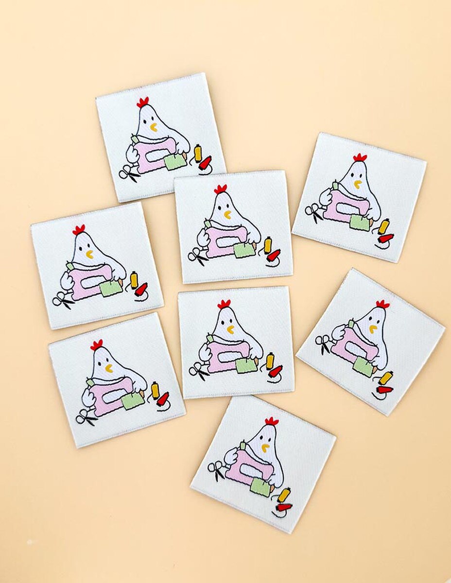 Minki Kim Sewing Chicken Woven Labels - P178-SIWL23