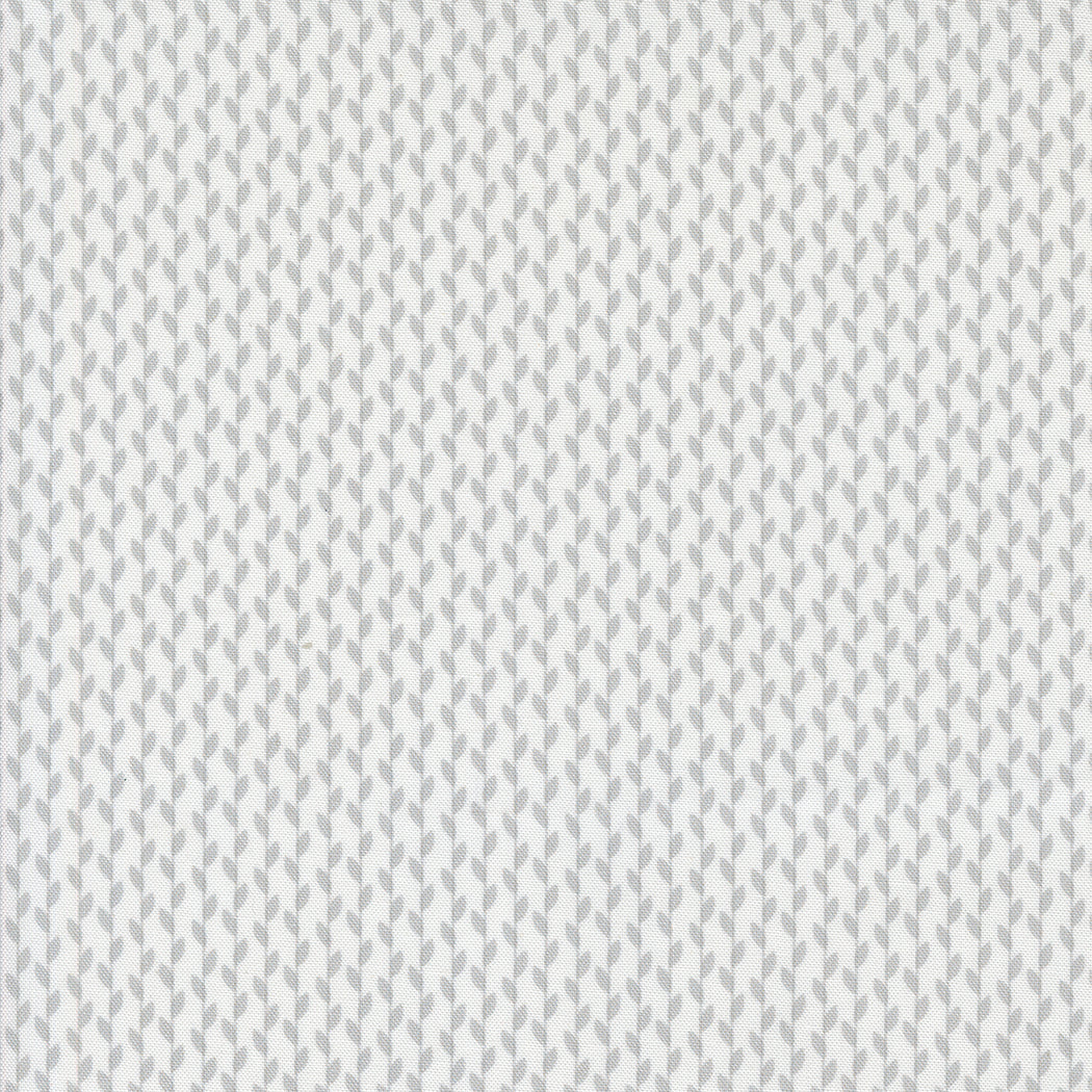 Mixed Bag of Bonbons Quilt Fabric by Jen Kingwell - Vine Stripes in White/Grey (Gray) - 18252 11