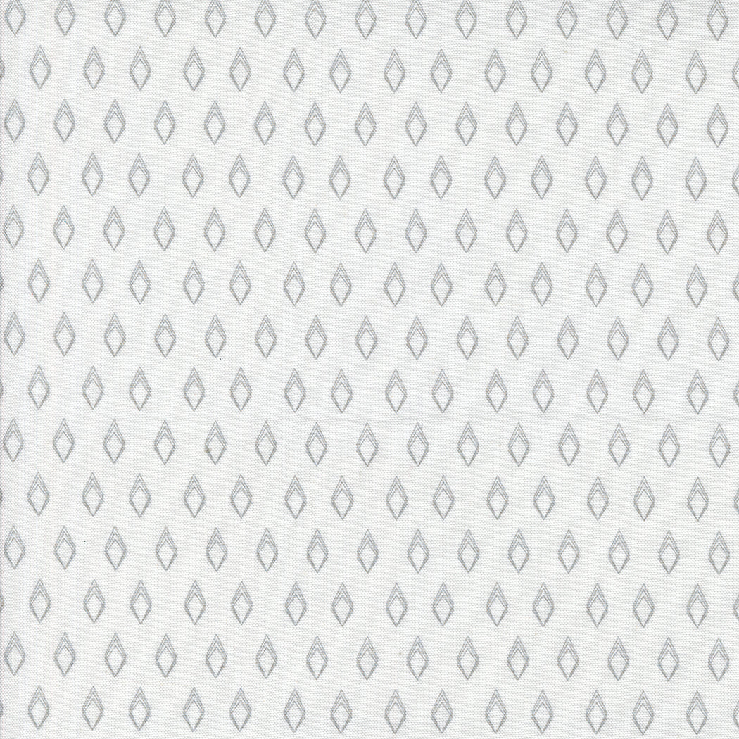 Mixed Bag of Bonbons Quilt Fabric by Jen Kingwell - Forever Diamonds in White/Grey (Gray) - 18250 11