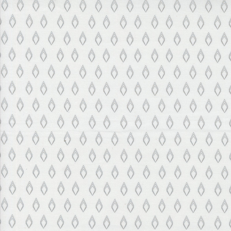 Mixed Bag of Bonbons Quilt Fabric by Jen Kingwell - Forever Diamonds in White/Grey (Gray) - 18250 11