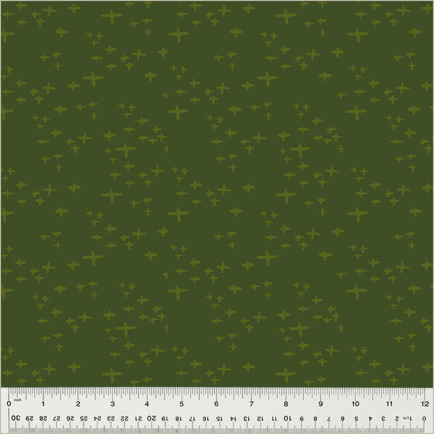 Moonlit Quilt Fabric - Glimmer in Grassy Green - 54289-18