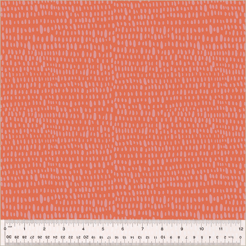 Moonlit Quilt Fabric - Rainfall in Coral Pink - 54287-6