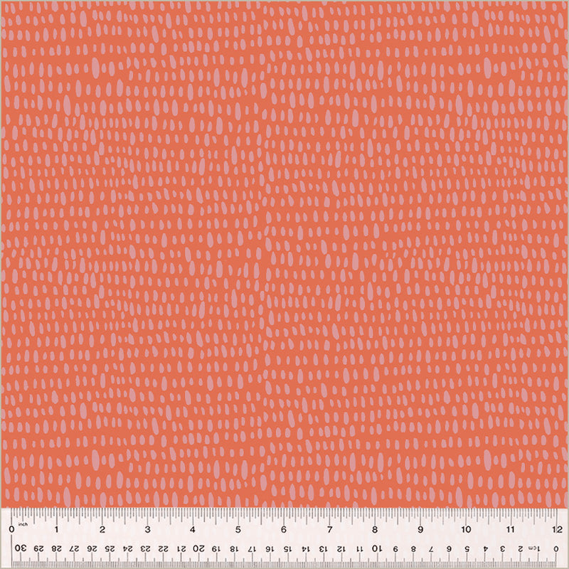 Moonlit Quilt Fabric - Rainfall in Coral Pink - 54287-6