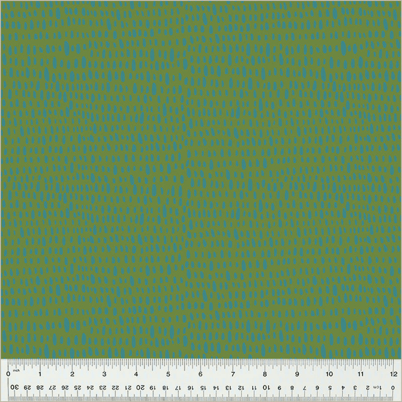 Moonlit Quilt Fabric - Rainfall in Pond Green - 54287-15