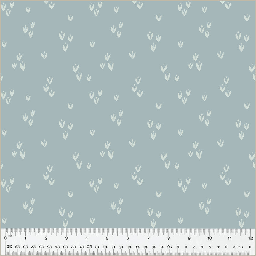 Moonlit Quilt Fabric - Sprout in Mist Blue/Gray - 54288-24