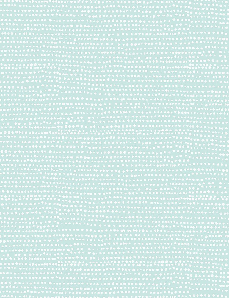 Moonscape Quilt Fabric - Dotted Stripe in Mint Aqua - STELLA-1150 MINT