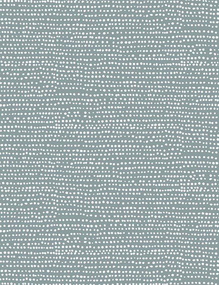 Moonscape Quilt Fabric - Dotted Stripe in Wasabi Blue/Gray - STELLA-1150 WASABI