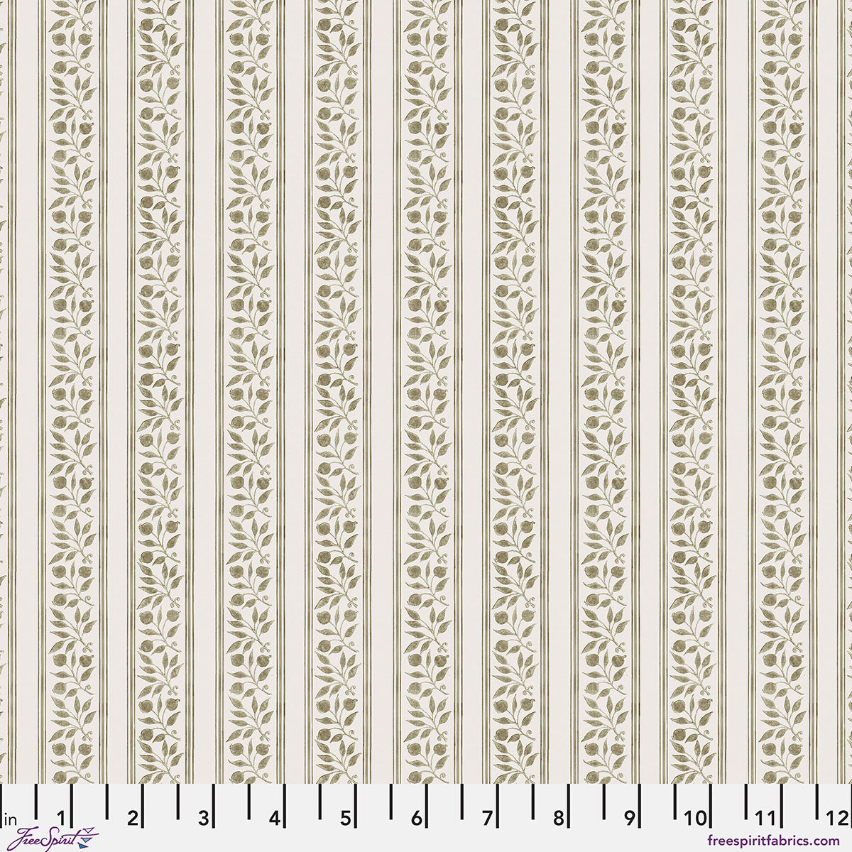 Morden Quilt Fabric by Morris & Co - Rosehip Stripe in Linen - PWWM154.LINEN