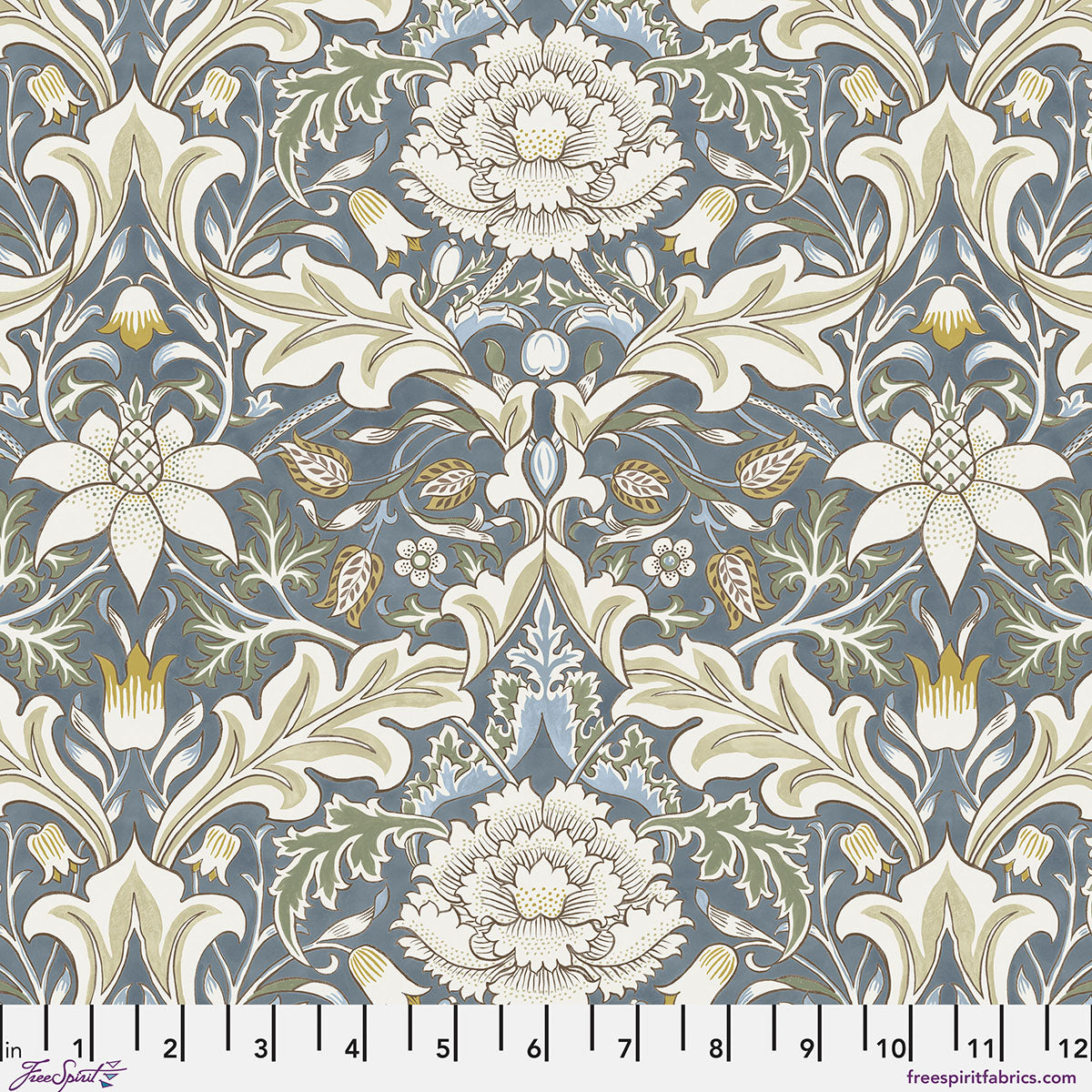 Morden Quilt Fabric by Morris & Co - Severne in Slate - PWWM082.SLATE