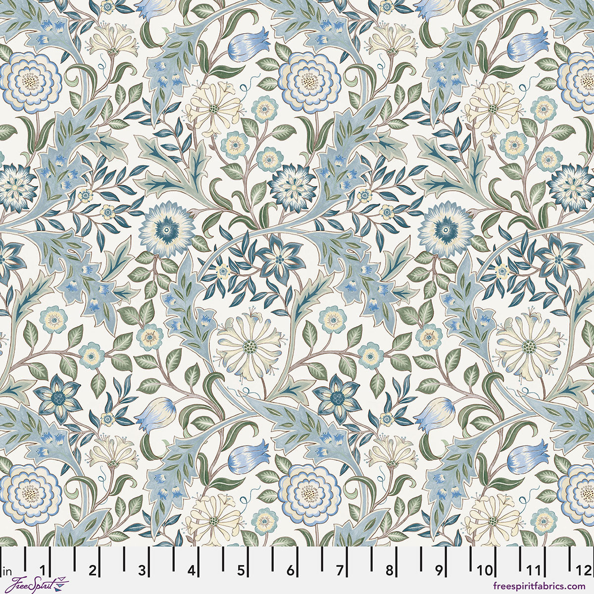 Morden Quilt Fabric by Morris & Co - Small Wilhelmina in Seascape - PWWM136.SEASCAPE