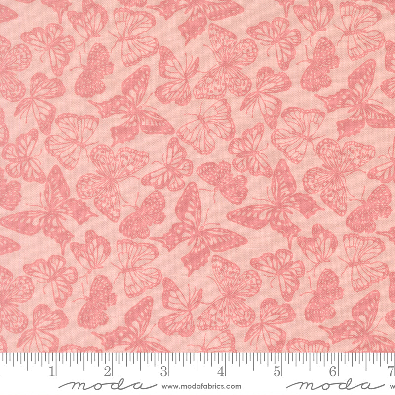 My Secret Garden Quilt Fabric - Flitter Flutter in Petal Pink - 20984 36