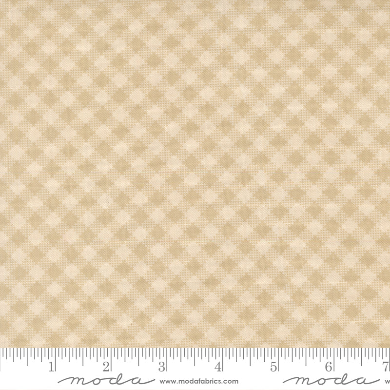 My Secret Garden Quilt Fabric - Garden Gingham in Cloud Natural Cream/Tan - 20987 11