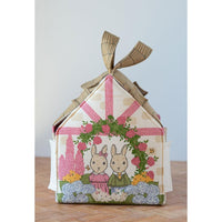 My Secret Garden Quilt Fabric - Garden Bunny Cottage Panel in Cloud Cream/Multi - 20989 11 - SOLD AS A 36" x 60" PANEL