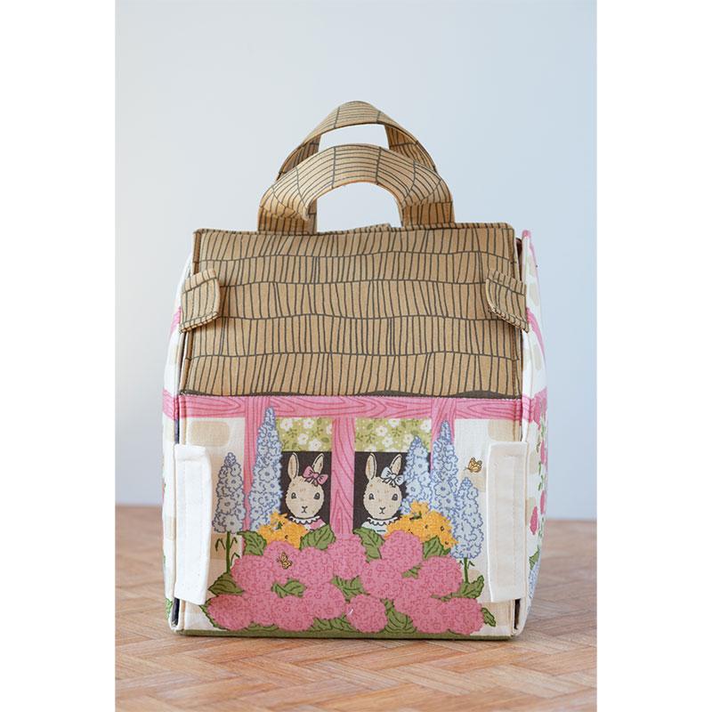 My Secret Garden Quilt Fabric - Garden Bunny Cottage Panel in Cloud Cream/Multi - 20989 11 - SOLD AS A 36" x 60" PANEL
