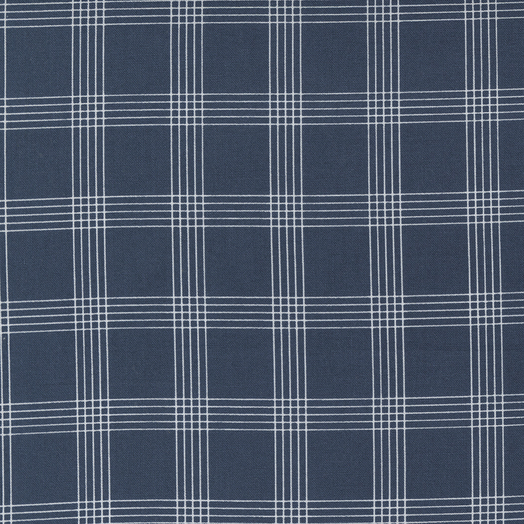 Nantucket Summer Quilt Fabric - Plaid in Navy - 55262 13