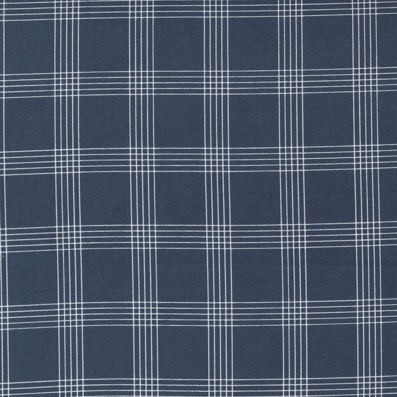 Nantucket Summer Quilt Fabric - Plaid in Navy - 55262 13