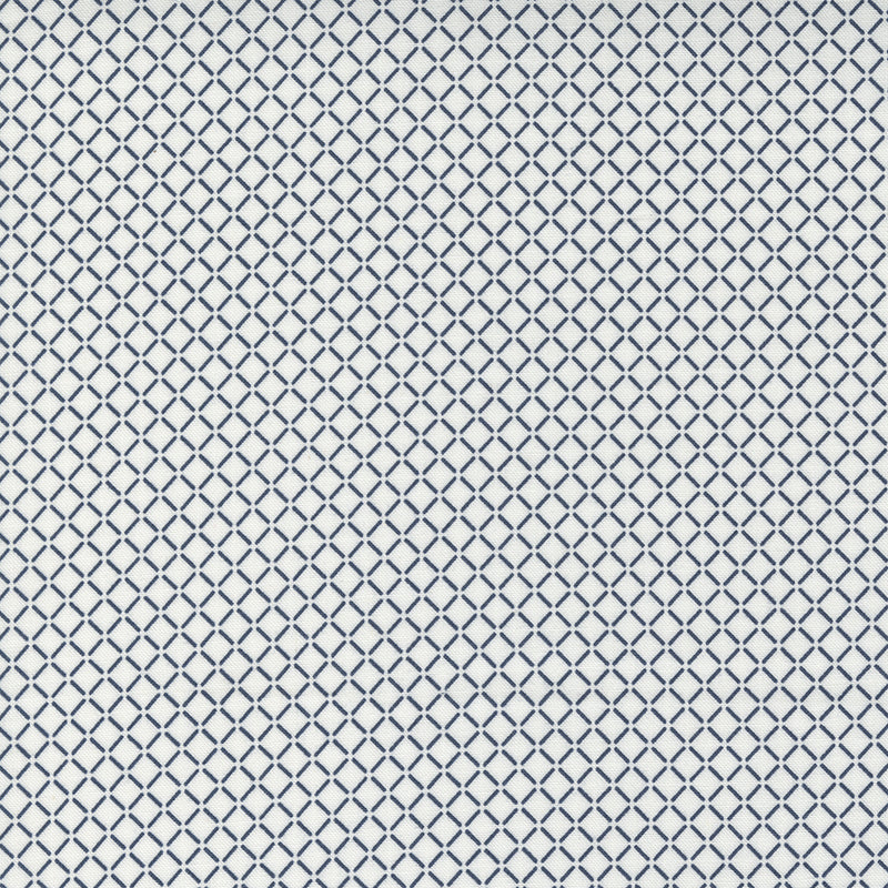 Nantucket Summer Quilt Fabric - Sail Check in Cream Navy Blue - 55265 15