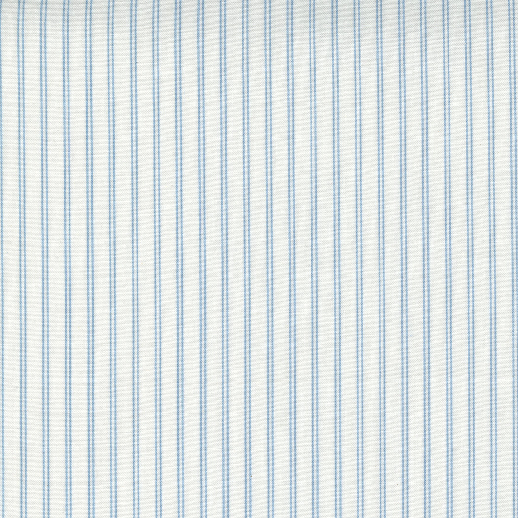 Nantucket Summer Quilt Fabric - Stripes in Cream Blue - 55267 24