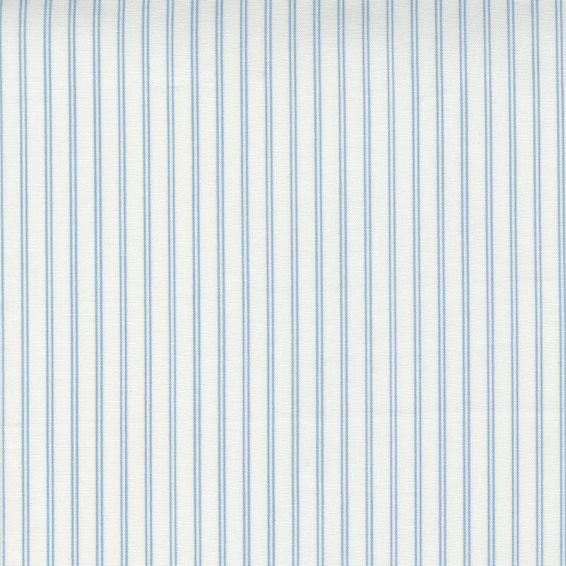 Nantucket Summer Quilt Fabric - Stripes in Cream Blue - 55267 24