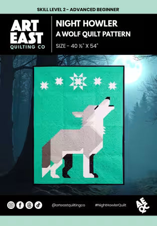 Night Howler - A Wolf Quilt Pattern from Art East Quilting Co. - AENH0925