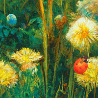 Night Fable Quilt Fabric - Dandelion Panel in Garden Multi - ADND-23254-238 GARDEN - SOLD AS A 24" PANEL