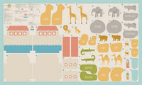 Noah's Ark Quilt Fabric - 36" x 60" Cut and Sew Panel - 20876 11 - SOLD AS A 36" x 60" PANEL