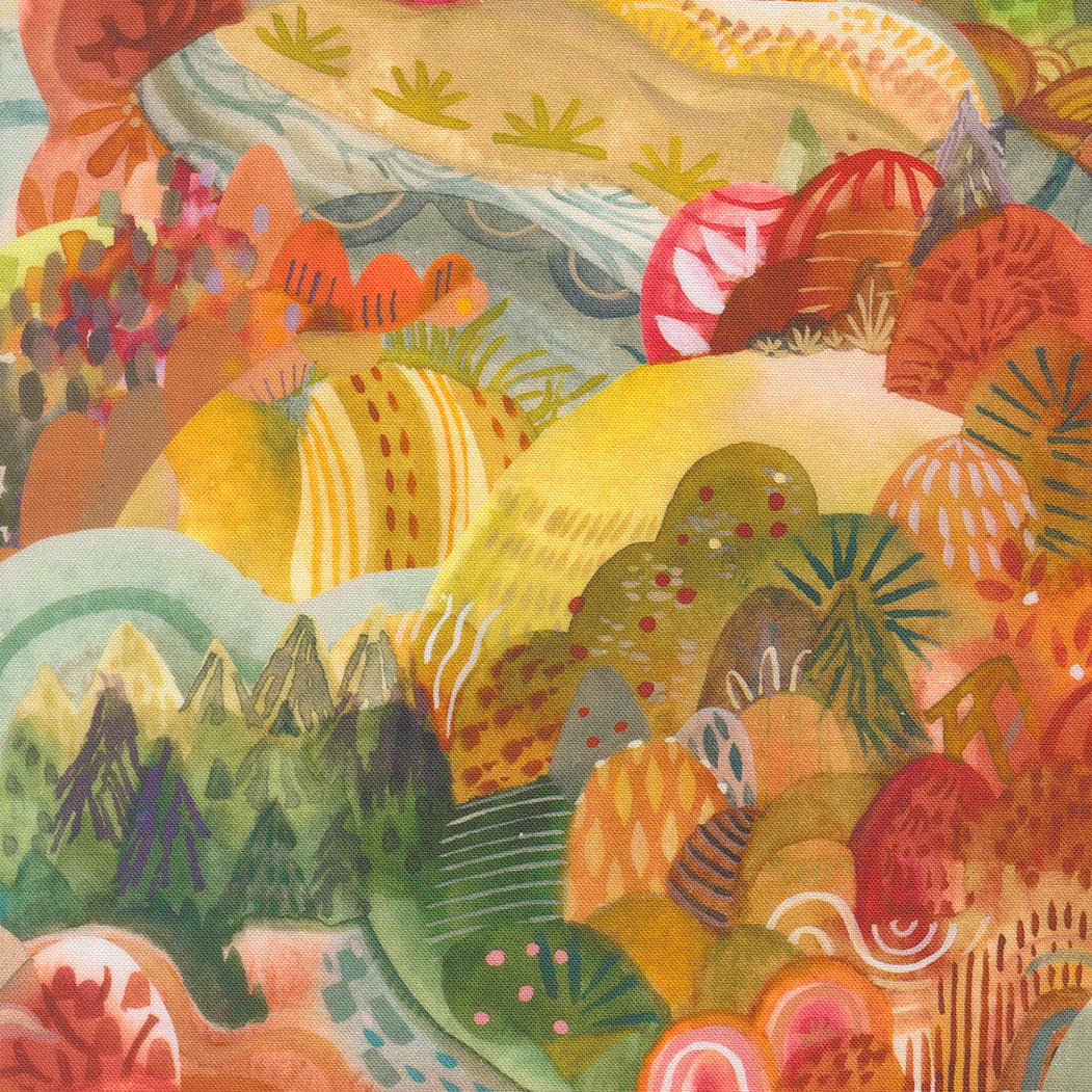 Northern Brights Quilt Fabric - Lake City in Autumn Multi - 21851 11