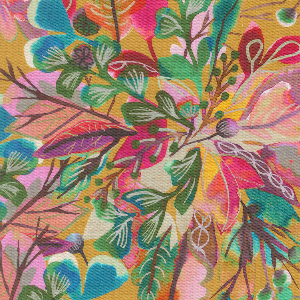 Northern Brights Quilt Fabric - Sage Brush in Golden/Multi - 21852 12