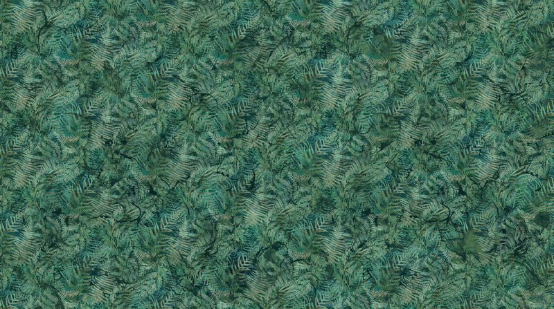 Northern Peaks Quilt Fabric - Ferns in Evergreen Green - DP25171-76