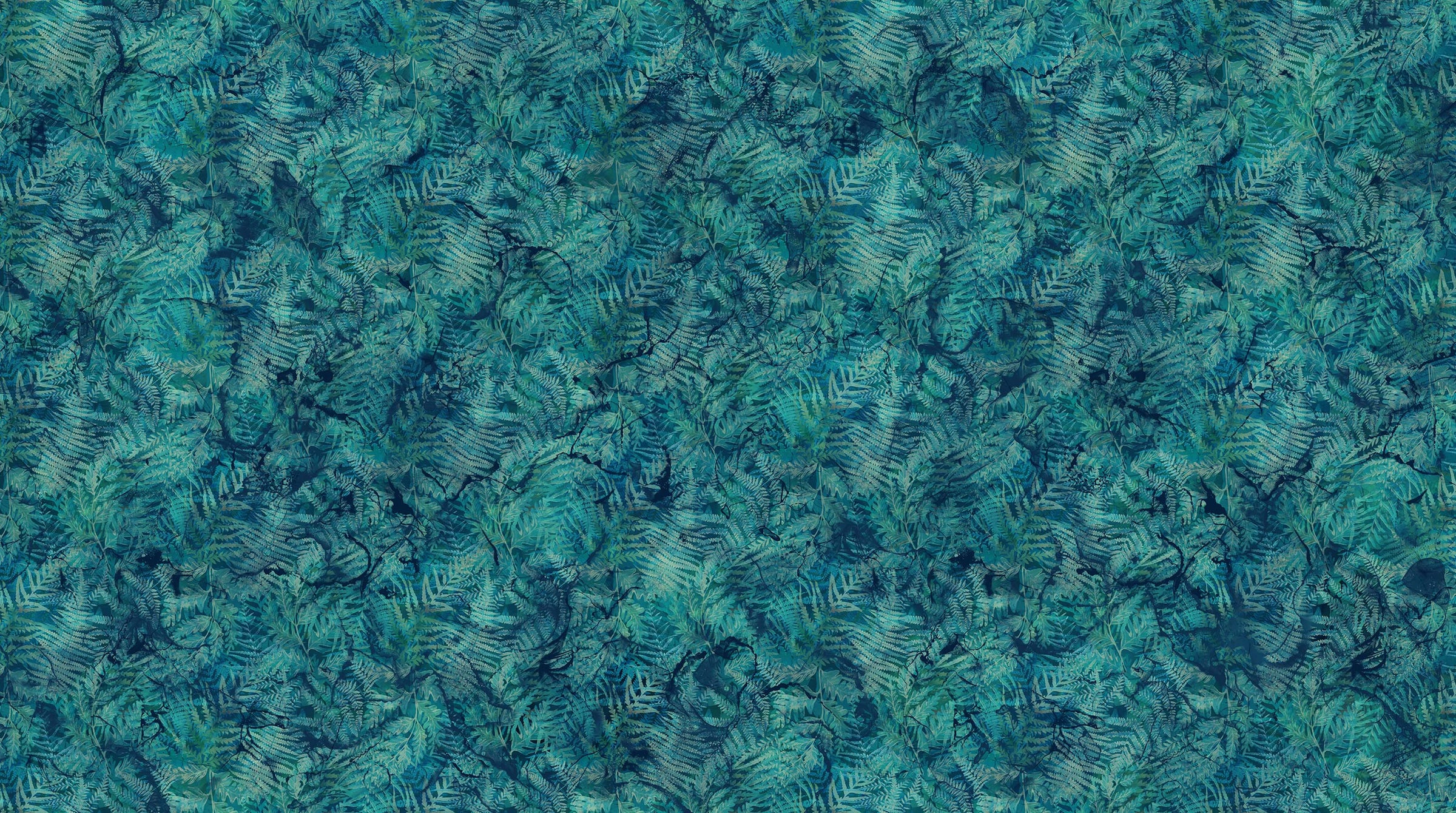 Northern Peaks Quilt Fabric - Ferns in Prussian Blue - DP25171-46