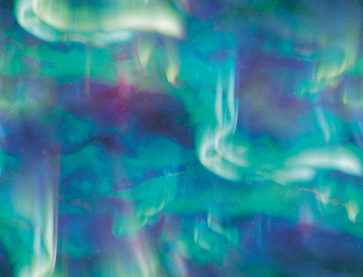 Northern Brights Quilt Fabric - Northern Lights in Sky Blue/Multi - 21859 11