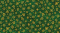 O Christmas Tree Shimmer Quilt Fabric - Snowflakes Toss in Green Multi - 28960M-74