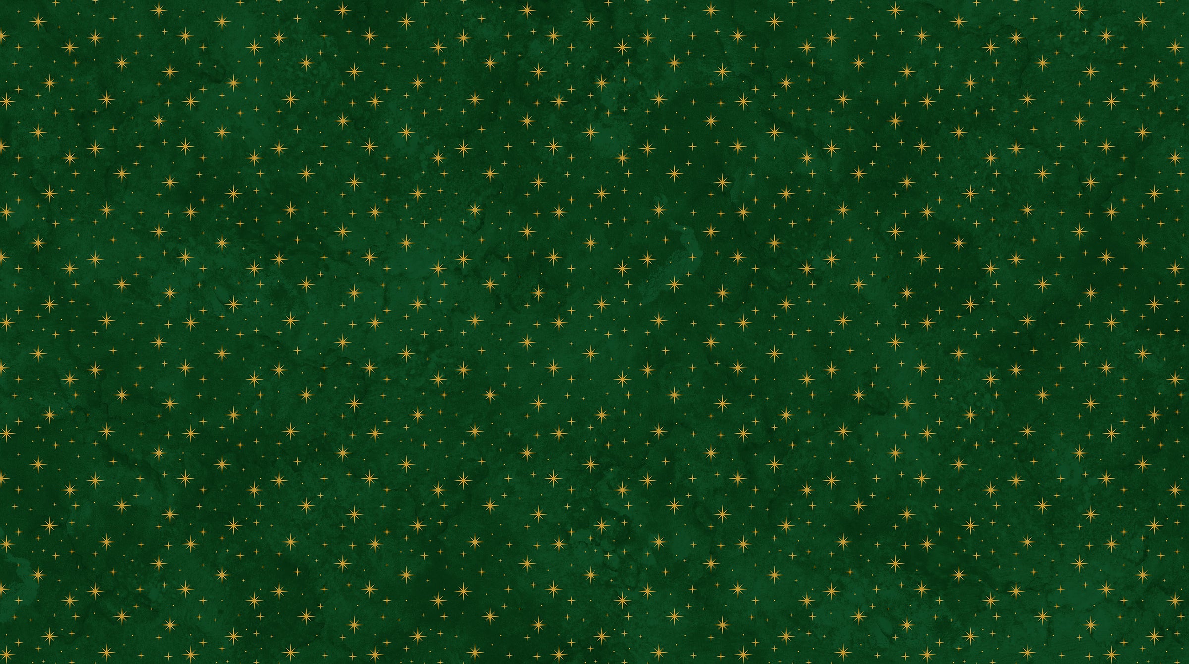 O Christmas Tree Shimmer Quilt Fabric - Stars in Dark Green Multi - 28961M-76