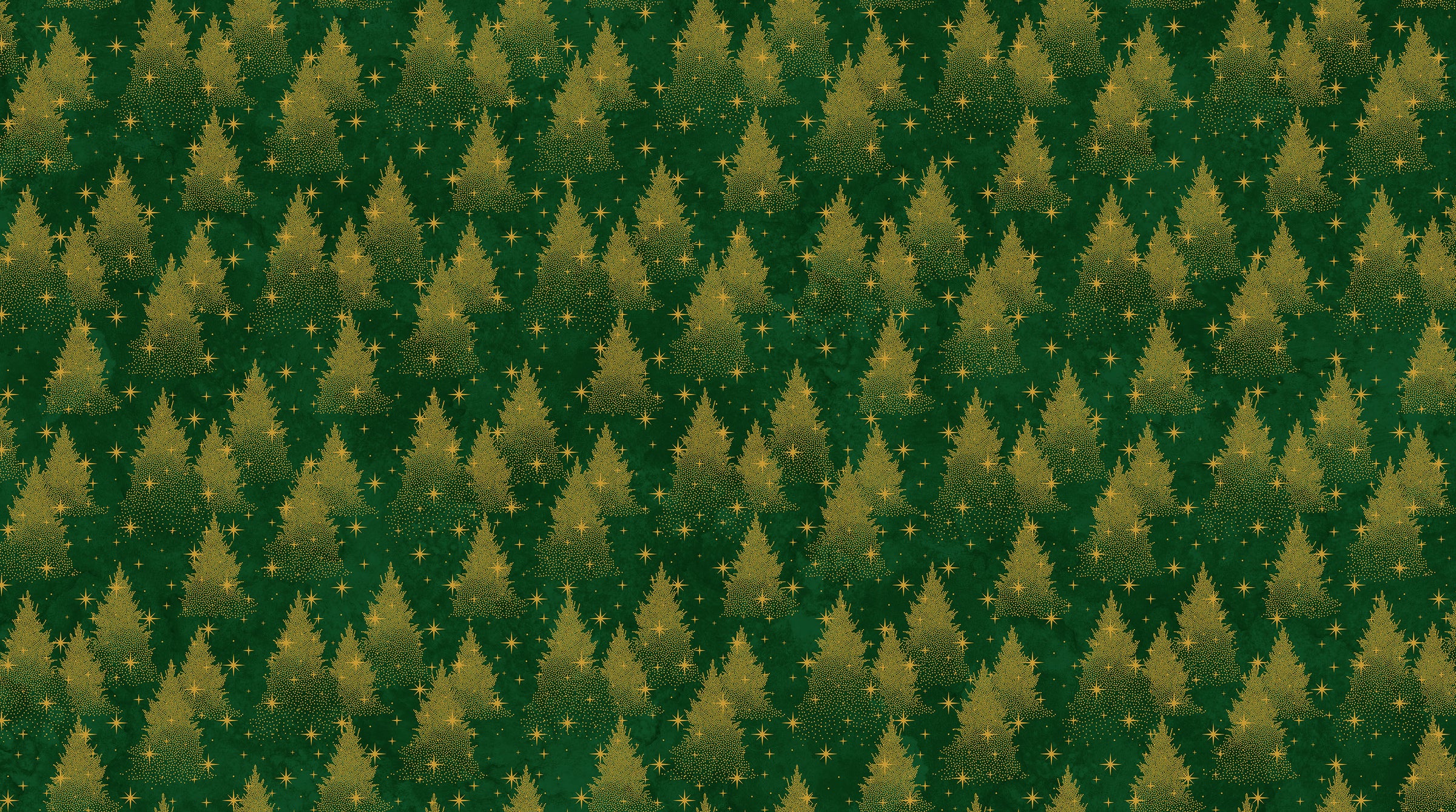 O Christmas Tree Shimmer Quilt Fabric - Trees in Dark Green Multi - 28958M-76