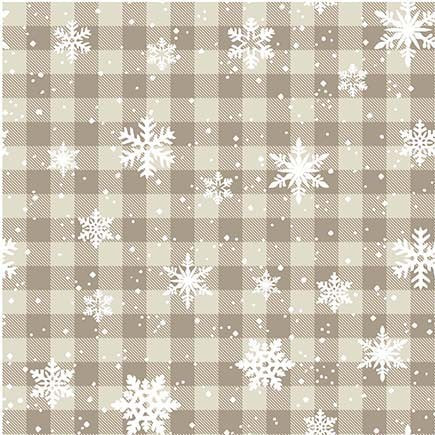 Oh Deer! Christmas is Here Quilt Fabric - Falling Snowflakes in Linen Tan - CX10946-LINE-D