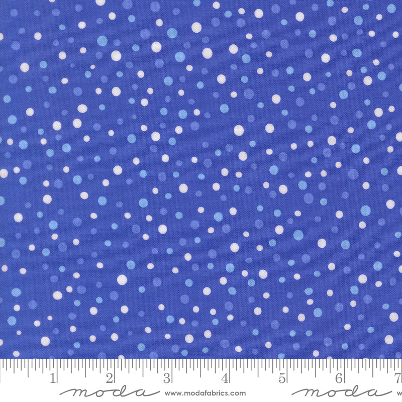 On the Porch Quilt Fabric - Country Rain Dots in Bountiful Blue - 22517 14