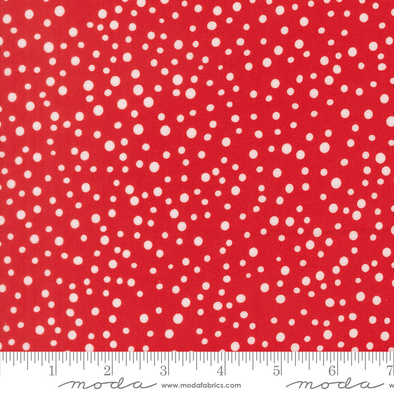 On the Porch Quilt Fabric - Country Rain Dots in Country Red - 22517 12