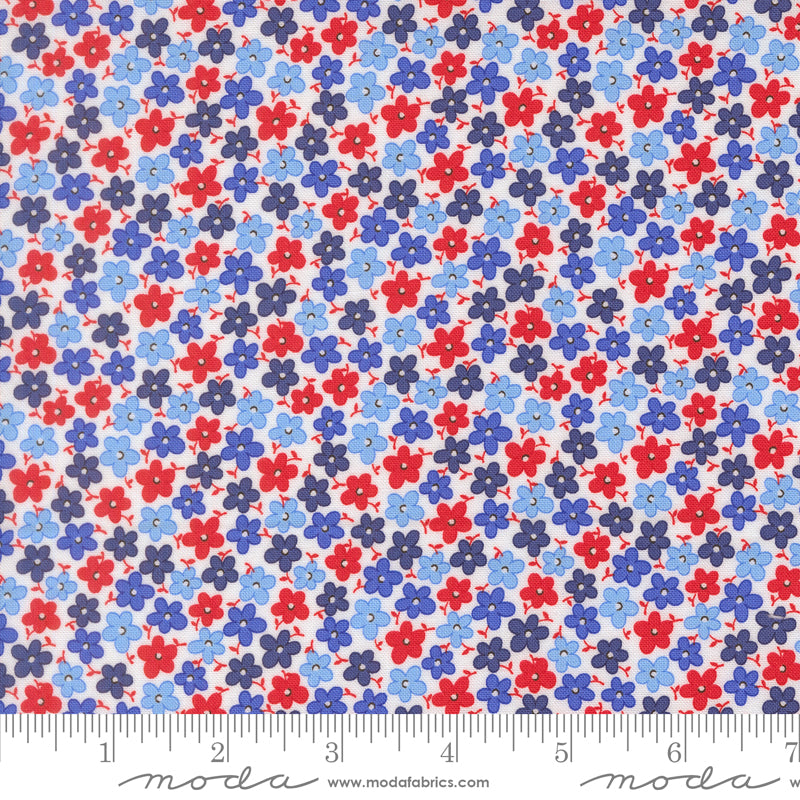 On the Porch Quilt Fabric - Field of Flowers in Cloud Multi - 22515 11