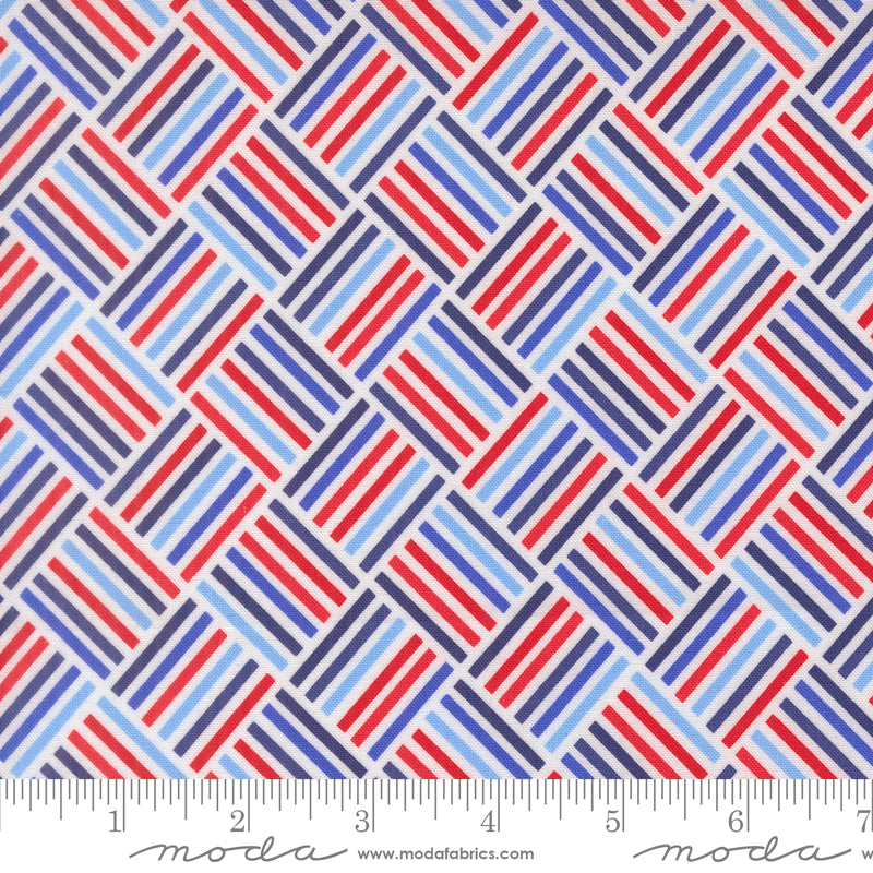 On the Porch Quilt Fabric - Picnic Checks in Cloud Multi - 22516 11