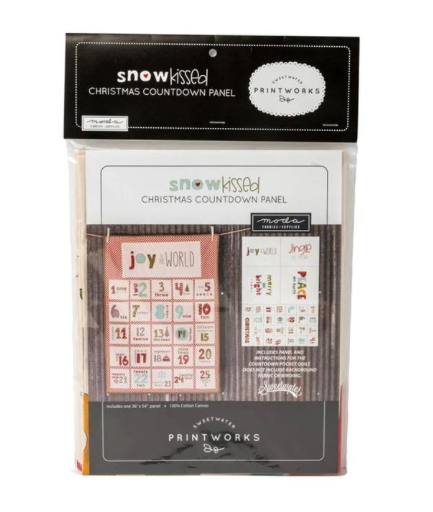 P213 - Printworks Snowkissed Canvas Fabric - Countdown to Christmas Canvas Panel - 55588 11P
