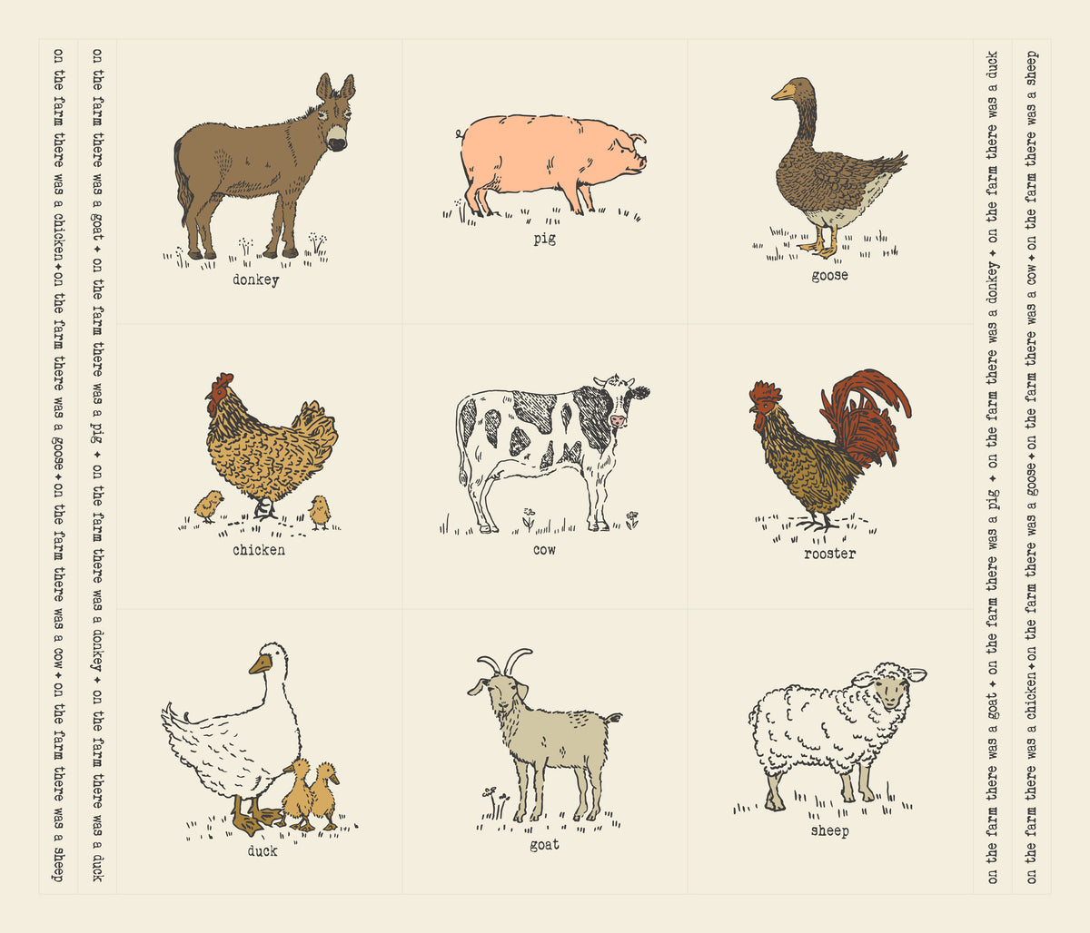 P365 - Farmstead Quilt Fabric - Panel in Porcelain Cream - 20908 12 - SOLD AS A 36" PANEL
