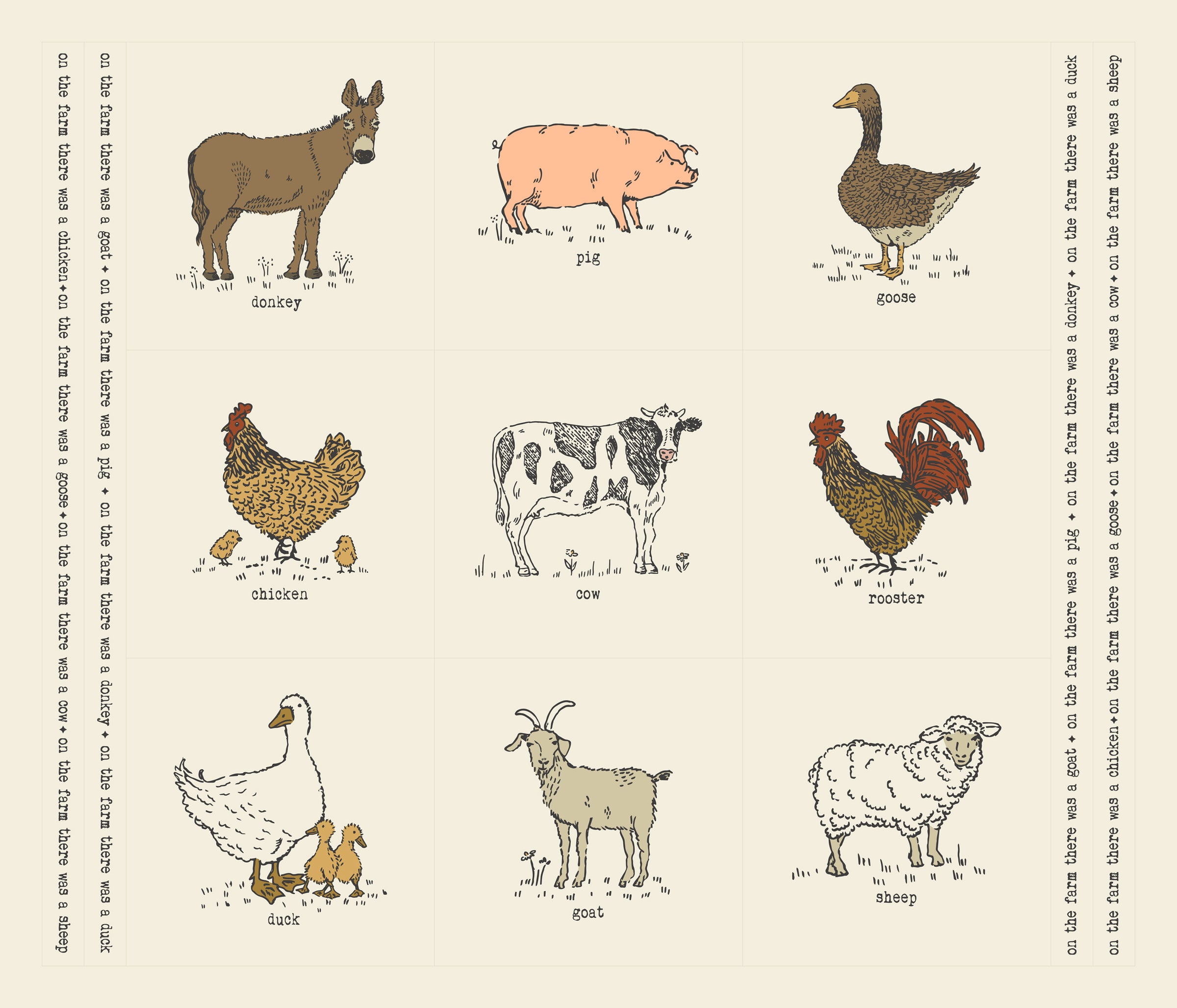 P365 - Farmstead Quilt Fabric - Panel in Porcelain Cream - 20908 12 - SOLD AS A 36" PANEL