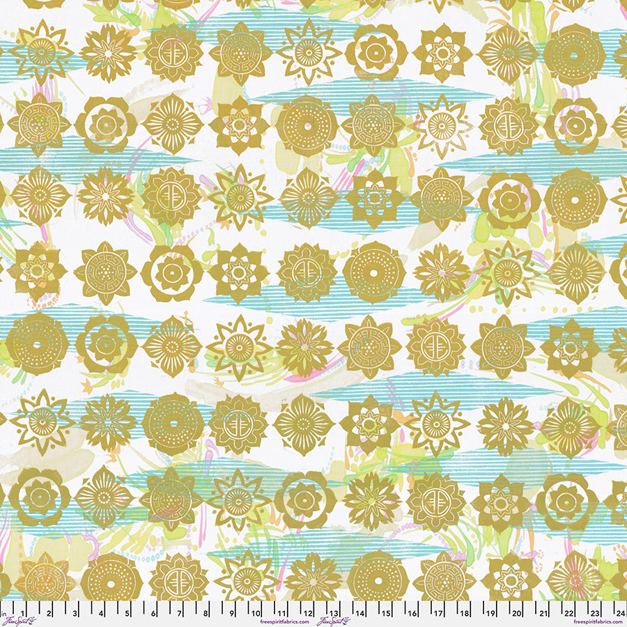 Findings Quilt Fabric, Malas in Gold - PWVW040.gold