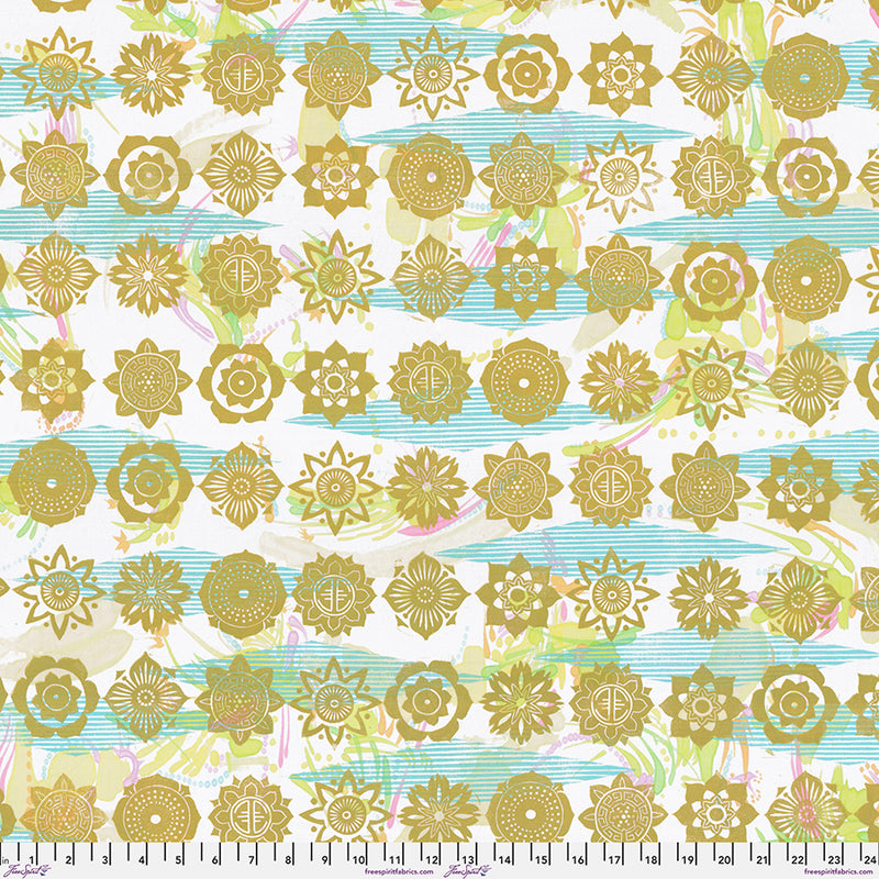 Findings Quilt Fabric, Malas in Gold - PWVW040.gold